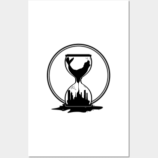 Seal melting in an hourglass Posters and Art